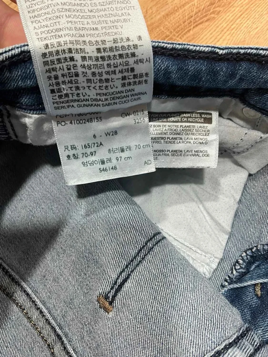 Short Levi's 6 - W28 femme 98% Coton Bleu délavé Slv004 – photo 12